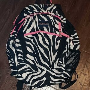 Jansport 5pocket Zepra print backpack